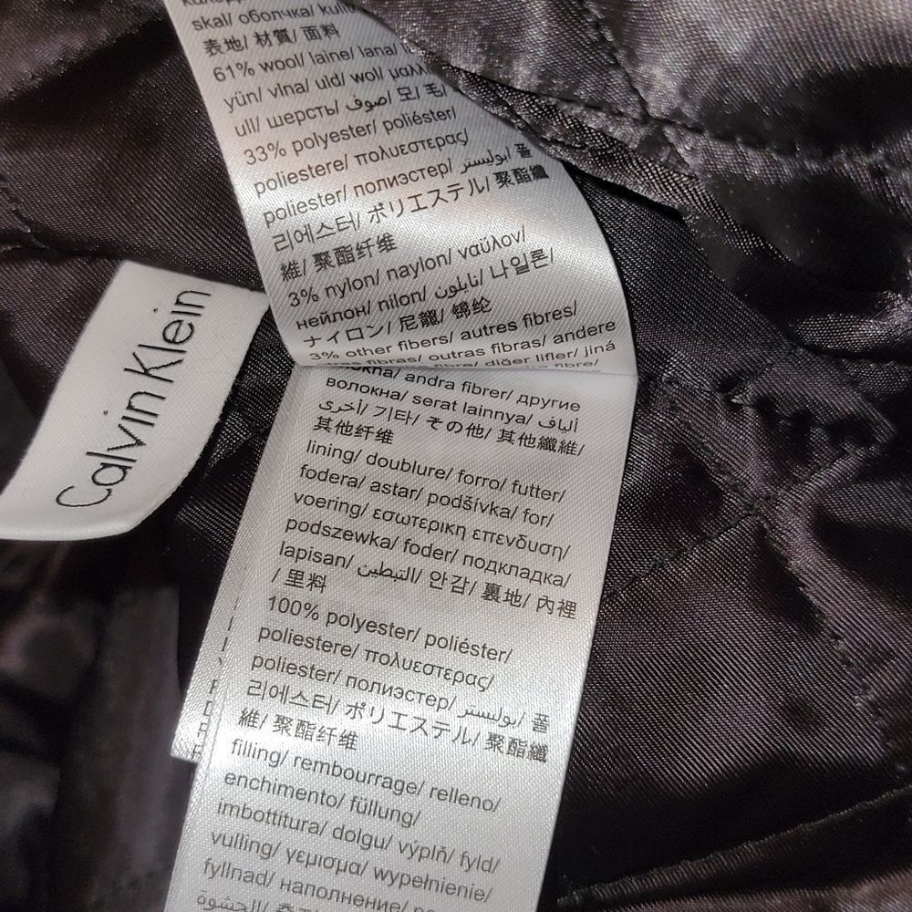 Men's Calvin Klein Wool Blend Men's  Heavy Coa - Picture 4 of 4